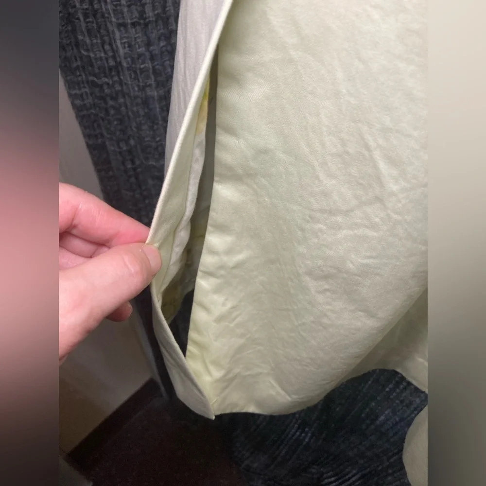 Banana Republic yellow pea coat. - Picture 9 of 11